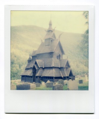 Borgund Stavkirke, Norway. Polaroid by Florent Dudognon