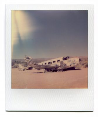 Plane wreck, Beatty, USA. Polaroid by Florent Dudognon