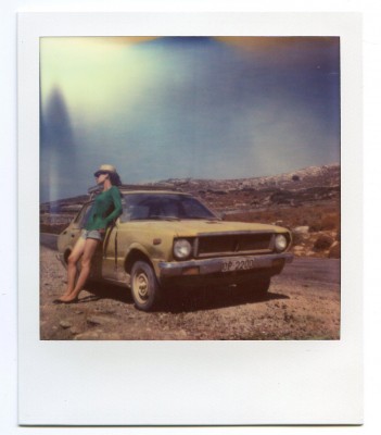 On the road, Greece. Polaroid of Florent Dudognon