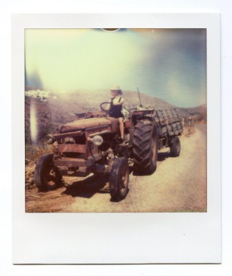 Tractor, Greece. Polaroid of Florent Dudognon