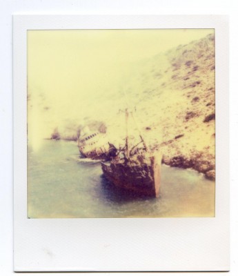 Olympia wreck, Greece. Polaroid by Florent Dudognon