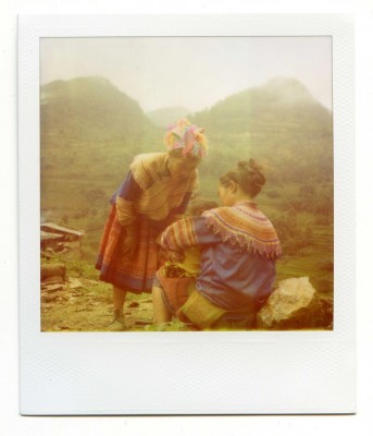 Family, Vietnam. Polaroid by Florent Dudognon