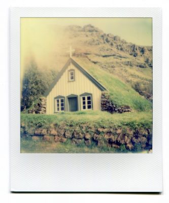 Hofskirkja, Iceland. Polaroid by Florent Dudognon