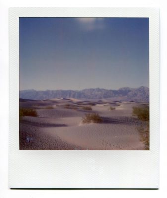 Mesquite Flat sand dunes, USA. Polaroid by Florent Dudognon