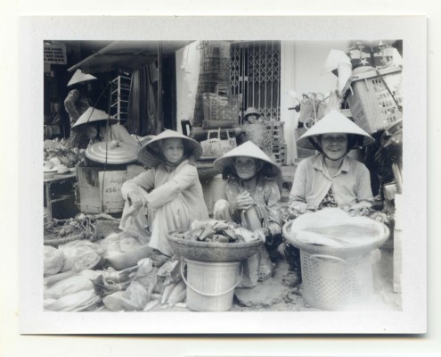 The Triplets. Vietnam. Fuji Instant film by Florent Dudognon
