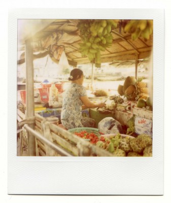 Boat shop, Vietnam. Polaroid by Florent Dudognon