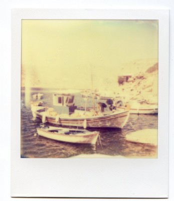 Boats,Greece. Polaroid of Florent Dudognon