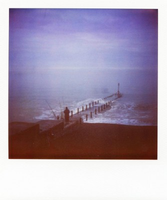 Fisherman, Brighton, England. Polaroid by Florent Dudognon