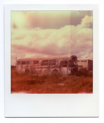 Lost bus, Australia. Polaroid by Florent Dudognon