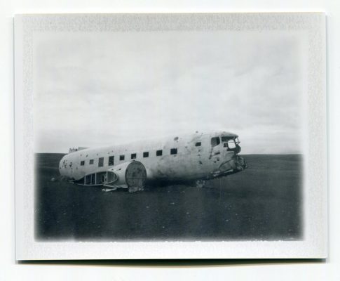 Plane Wreck, Iceland. Fuji Instant film by Florent Dudognon
