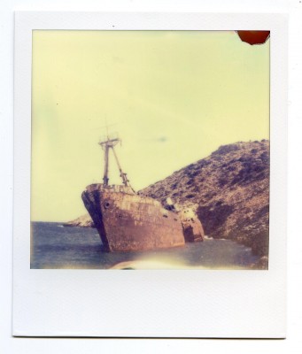 Olympia wreck, Greece. Polaroid by Florent Dudognon