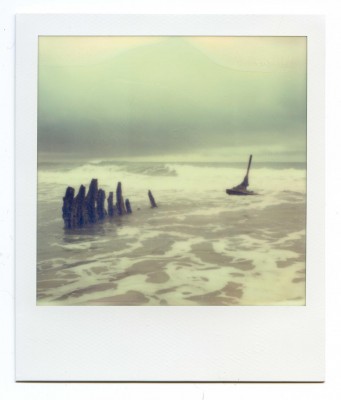 Dicky beach wreck, Australia. Polaroid by Florent Dudognon