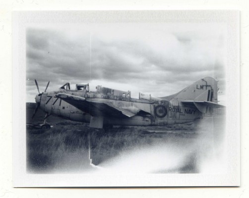 Fairey Gannet wreck, Scotland. Fuji Instant film by Florent Dudognon
