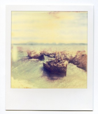 Olympia wreck, Greece. Polaroid by Florent Dudognon